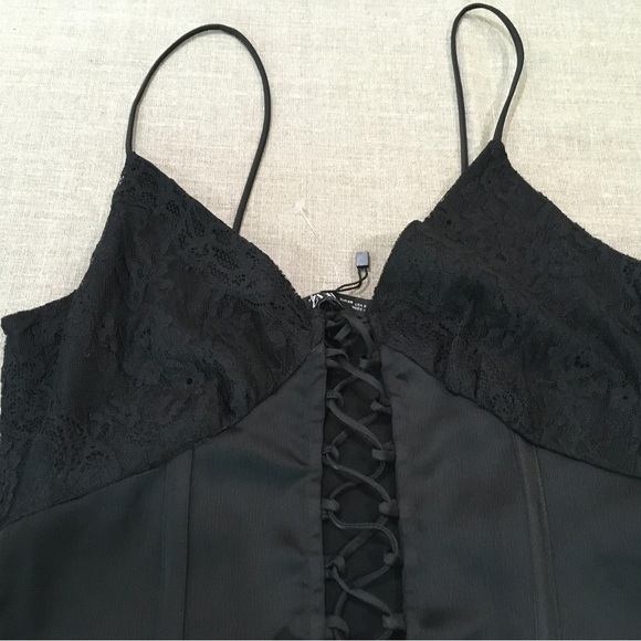 Zara Satin effect Crop Top Black Blogger Favorite - Picture 5 of 6